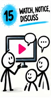 Illustration for Watch, Notice, Discuss